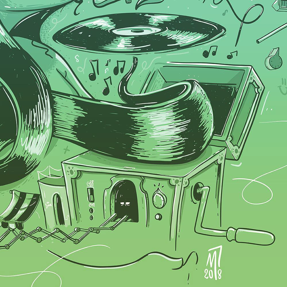 minastrie illustration femme verte