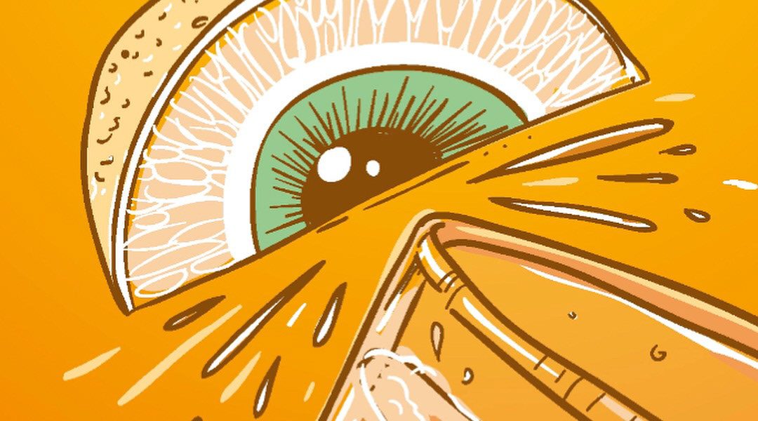 minastrie illustration eyes tea verre