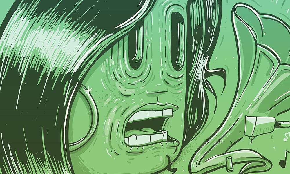 minastrie illustration femme verte