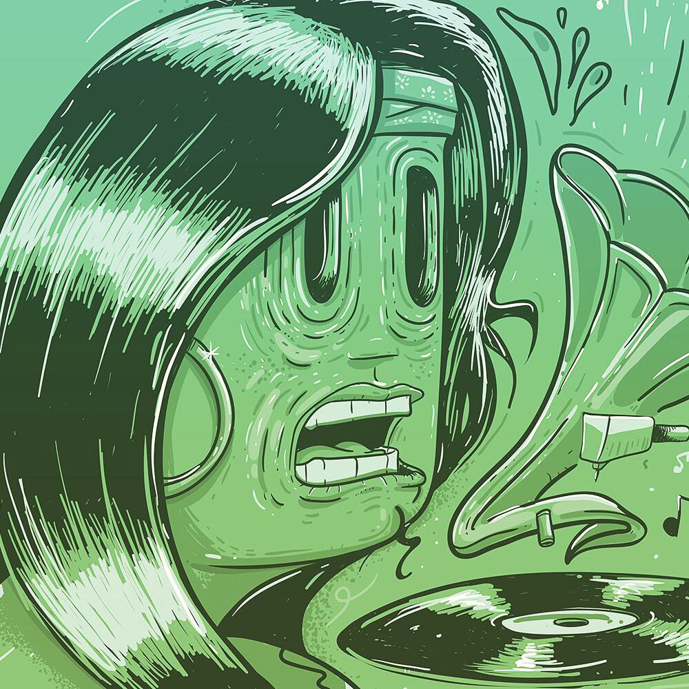 minastrie illustration femme verte