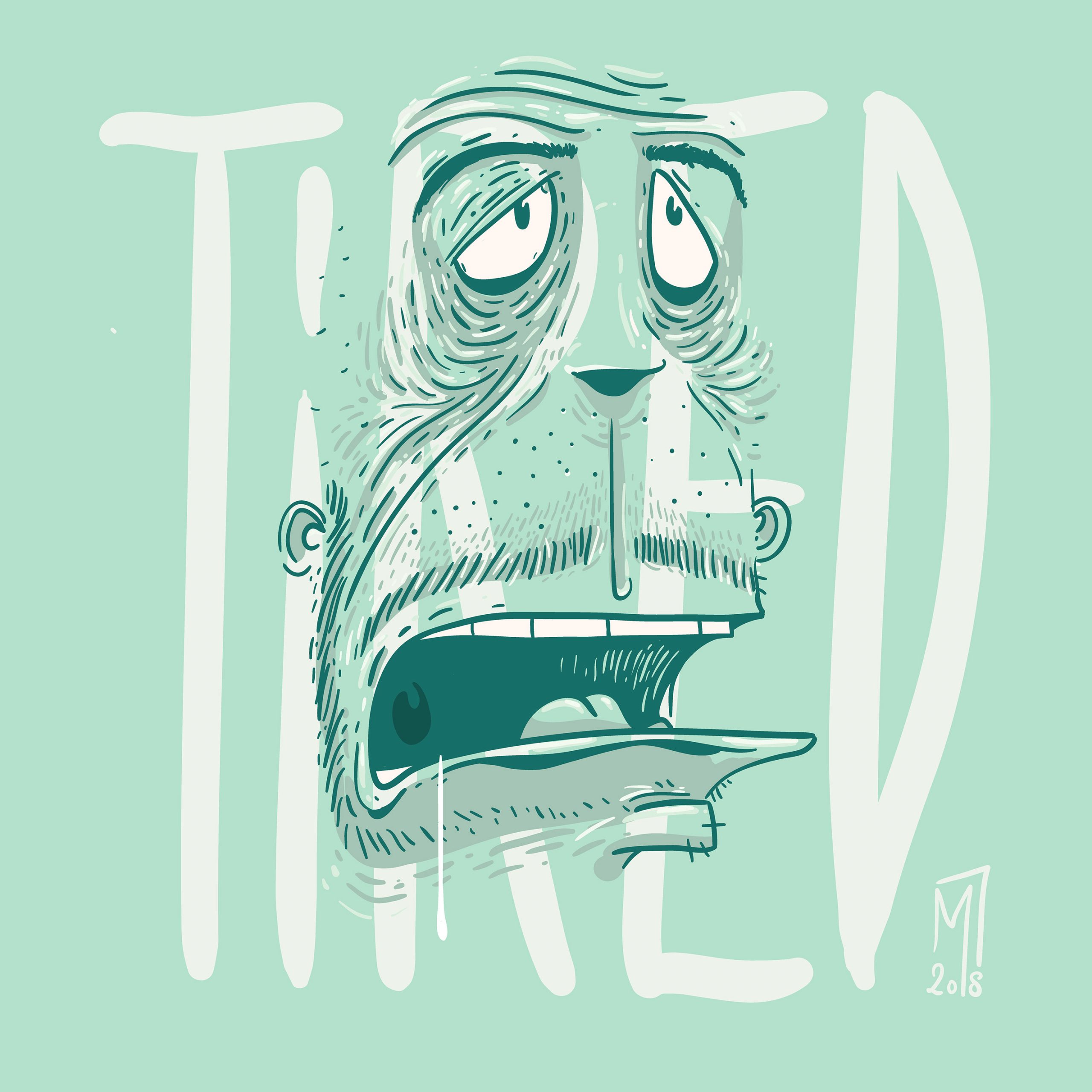 minastrie illustration visage tired